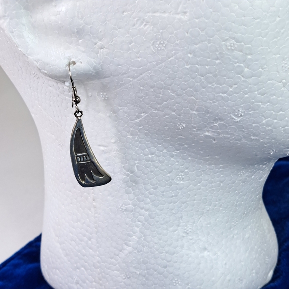 Claw Sterling Silver Dangle Earrings - Picture 5 of 12